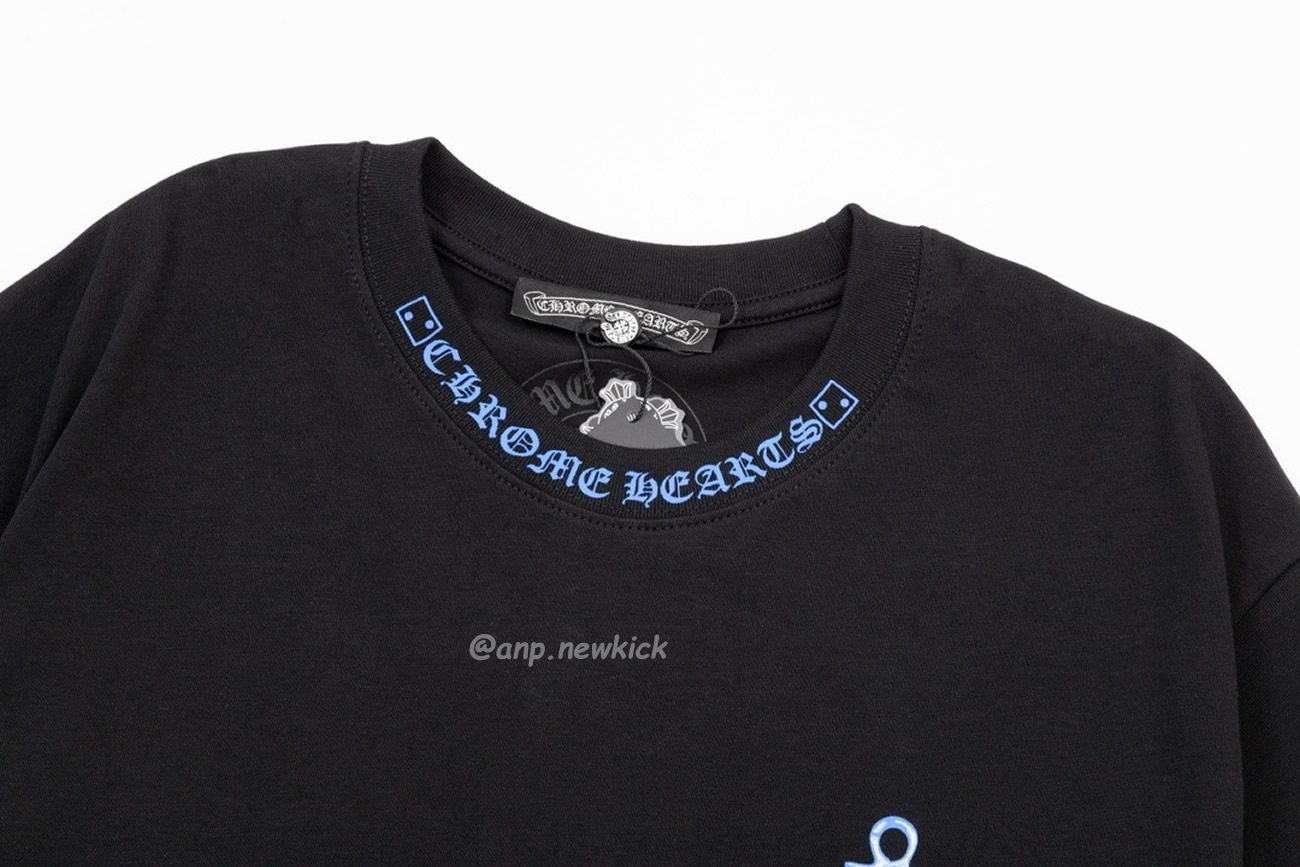 Chrome Hearts White Black Light Blue Dice T Shirt (7) - newkick.app